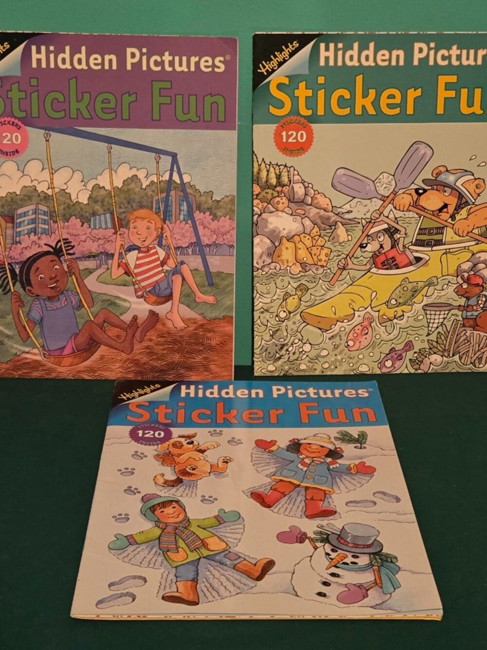 Hidden Pictures Sticker Fun ~ 3 BOOK LOT ~ 360 Stickers!!